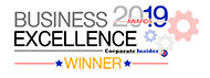 Business Excellence 2019 Awards by Corporate Insider Logo with text that reads: "Business Excellence 2019 Awards Corporate Insider"